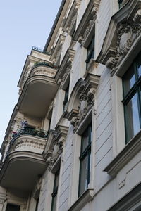 Low angle view of building against clear sky