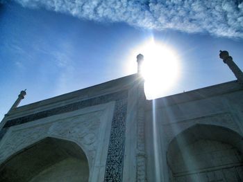 Low angle view of historical building against sky