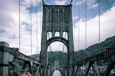 Low angle view of bridge against sky