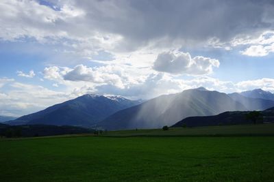 Scenic view of landscape against sky