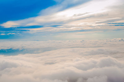 Aerial view of cloudscape during sunset