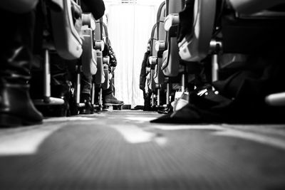 Interior of a train