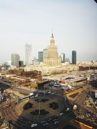 High angle view of city