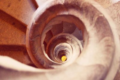 Close-up of spiral staircase