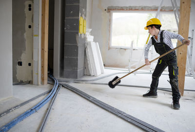 Man working at construction site