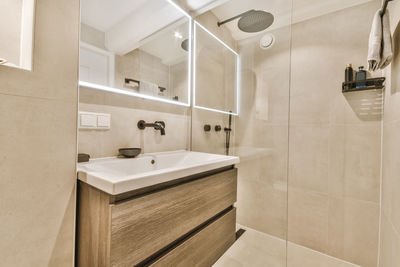 Interior of modern bathroom