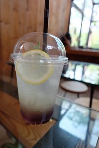 Close-up of drink on table