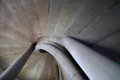 Low angle view of spiral staircase