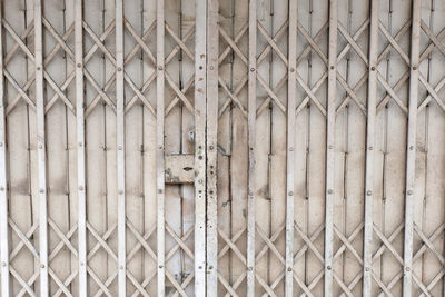 Full frame shot of metal gate