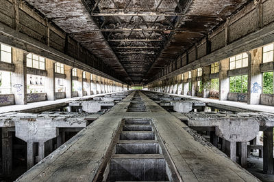 View of an abandoned building aluminum foundry