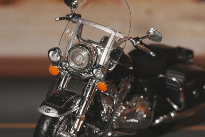 Close-up of motorcycle