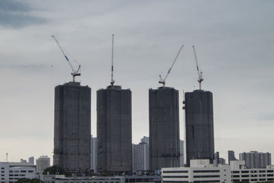 View of buildings against sky in city