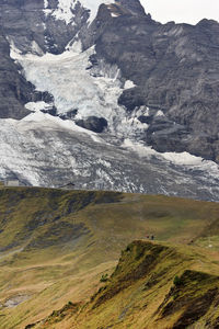 Scenic view of snowcapped mountains
