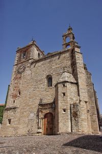 Low angle view of temple against clear sky