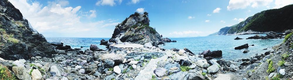 Panoramic view of sea against sky