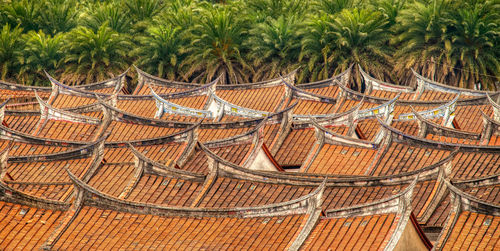 Roofs of history buildings in south fujian, china