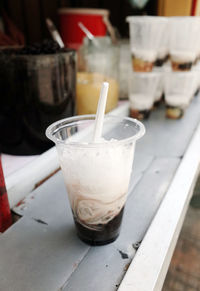 Close-up of drink in glass
