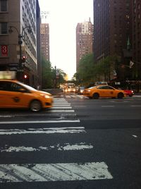 City street with buildings in background