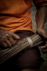 Close-up of man working