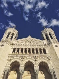 Low angle view of historical building against sky