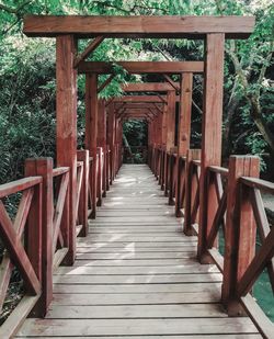 View of empty wooden steps