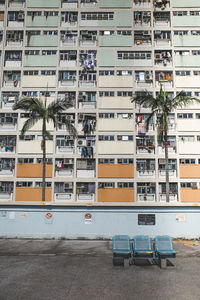 View of residential buildings in city