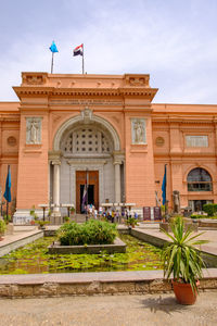 View of historical building against cloudy sky