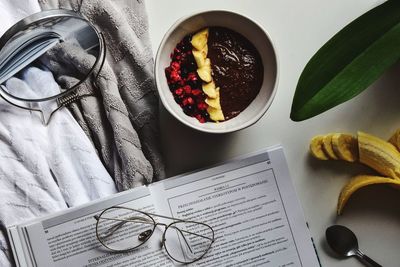 High angle view of fruits