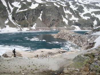 People standing on rocks