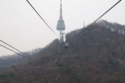 Communications tower in city