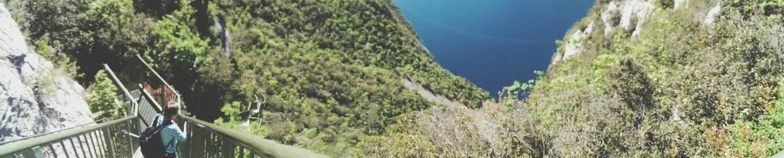 Panoramic shot of hill over water