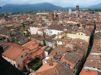 High angle view of townscape