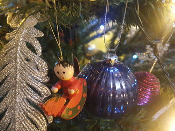 Close-up of christmas decorations