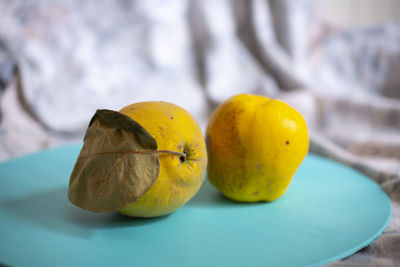 Close-up of apple on table