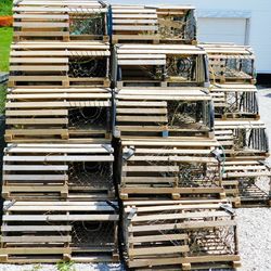 Close-up of stack of firewood