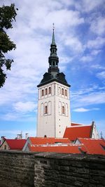 Low angle view of building against sky