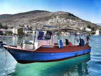 Boats in calm sea