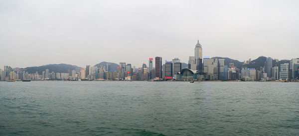 View of city buildings against sky