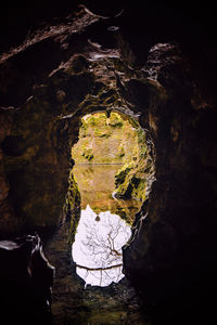 Aerial view of cave