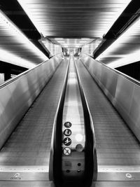 View of escalator