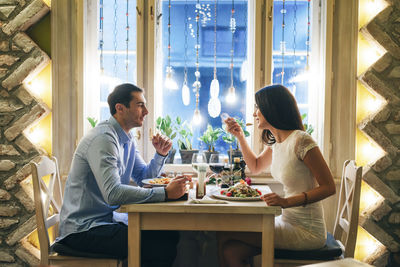 People sitting in restaurant