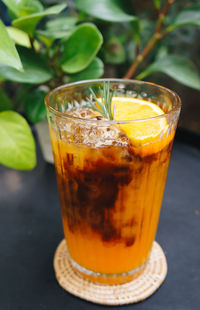 Close-up of drink on table