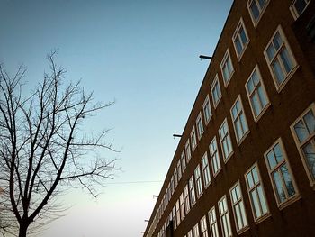 Low angle view of building against clear sky