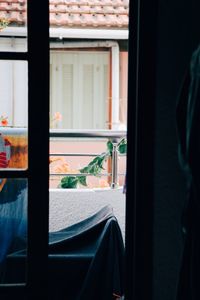 Close-up of window of house