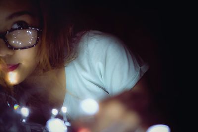 Close-up portrait of a woman