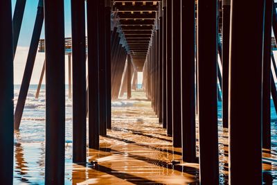 View of pier in building