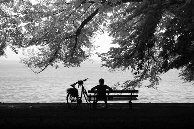 People sitting on bench