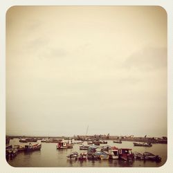 Boats in harbor