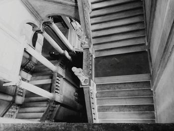 Low angle view of old staircase