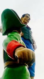 Close-up of green leaf on table